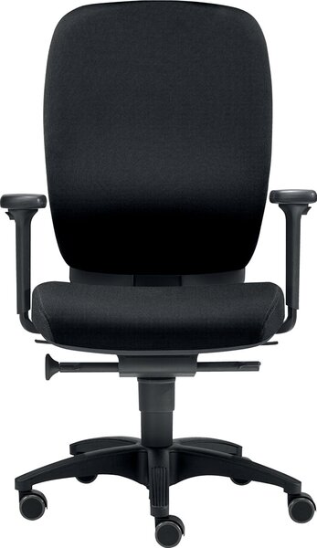 Image Bürodrehstuhl Office mit Armlehnen schwarz, mit Hartbodenrollen bis 120kg