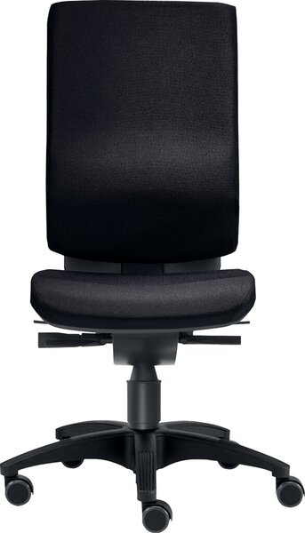 Image Bürodrehstuhl Cube M, ohne Armlehen Teppichbodenrollen schwarz bis 120 kg
