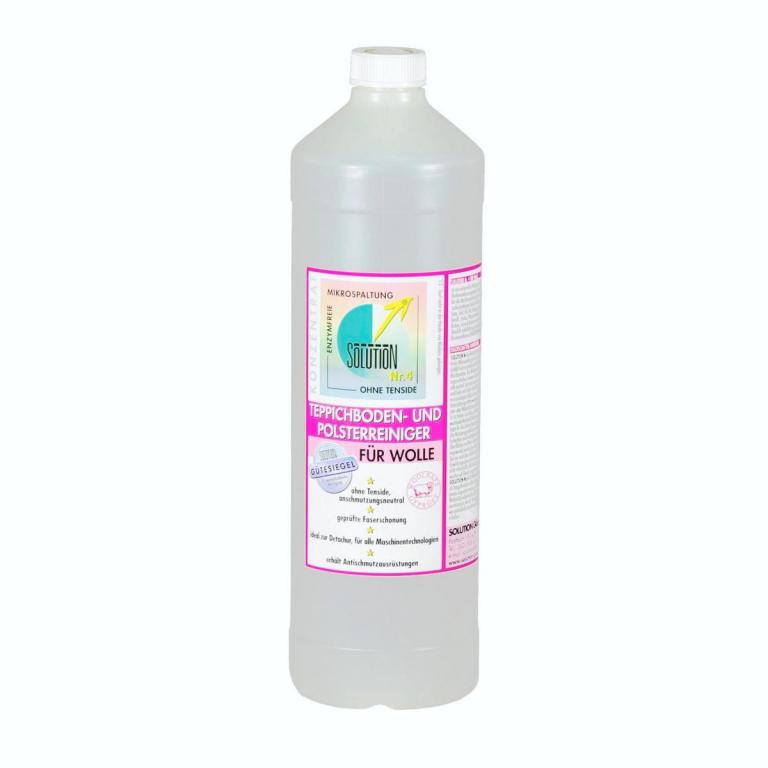 Image SOLUTION Nr. 4, Wollteppichreiniger | 1 Liter  <br>Reinigungskonzentrat für textile Oberflächen aus Wolle