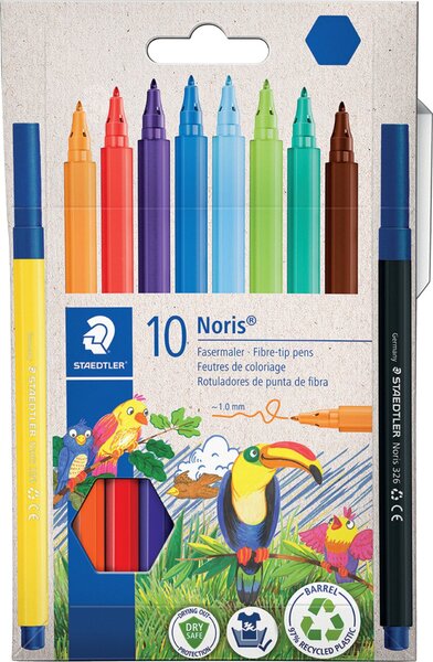 Image Fasermaler Noris 10ST Kartonetui Strichbreite ca. 1,0 mm