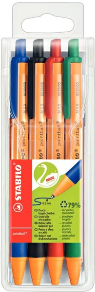 Image STABILO 6030/4 - Schwarz - Blau - Grün - Schwarz - Blau - Grün - Orange - Rot -