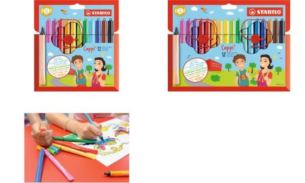 Image STABILO Fasermaler Cappi, 12er Kart on-Etui (5650103)