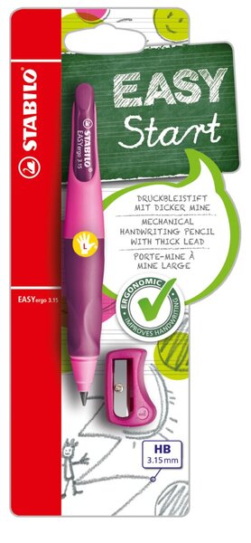 Image STABILO Schreiblernbleistift EASYergo 3.15, pink für Linkshänder, Schaft: pink,