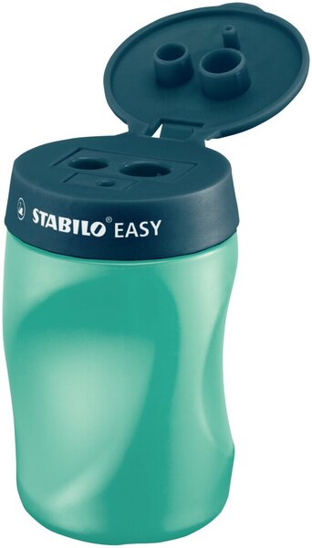 Image STABILO Spitzdose EASYsharpener, für Rechtshänder, petrol für 3 verschiedene Mi