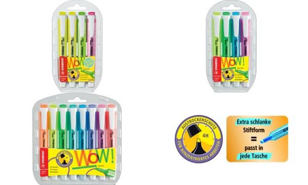 Image STABILO Textmarker swing cool, 6er PET-Etui Keilspitze, Strichstärke: 1,0 - 4,0