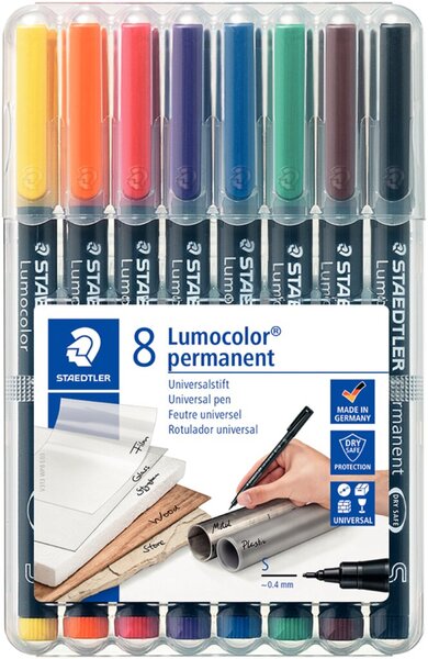 Image STAEDTLER 313 WP8 - Schwarz - Blau - Braun - Grün - Orange - Rot - Violett - Ge