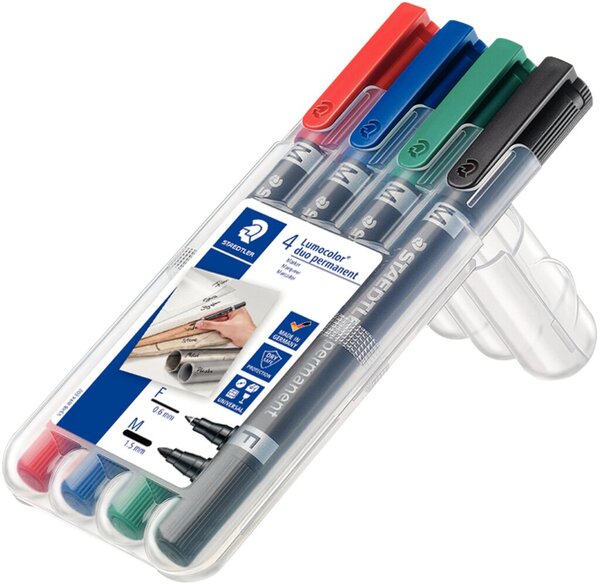 Image STAEDTLER LUMOCOLOR DUO PERM.-MAR. FARBS (348 WP4)