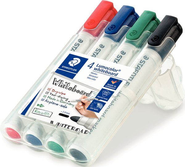 Image STAEDTLER Lumocolor - Schwarz - Blau - Grün - Rot - Mehrfarben - Polypropylen -