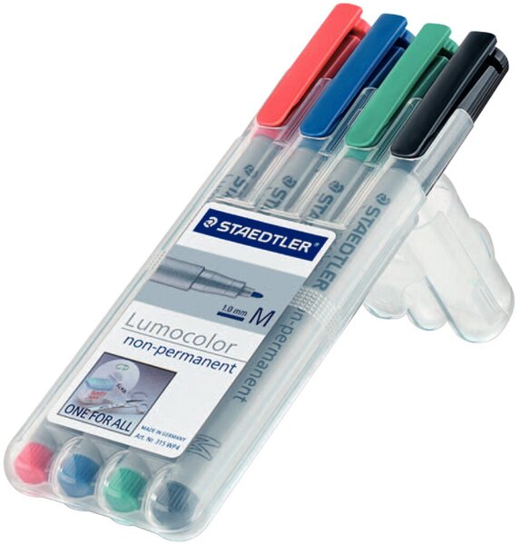 Image STAEDTLER Lumocolor NonPermanent-Marker 315M, 4er Etui Strichstärke: 1,0 mm (mi