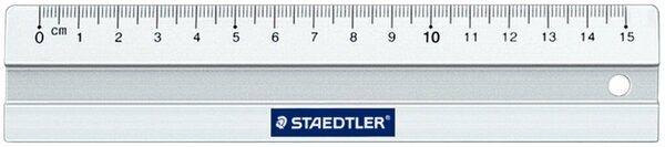 Image STAEDTLER Metall-Lineal, aus Aluminium, 150 mm lang Millimeter-Skalierung, gepr