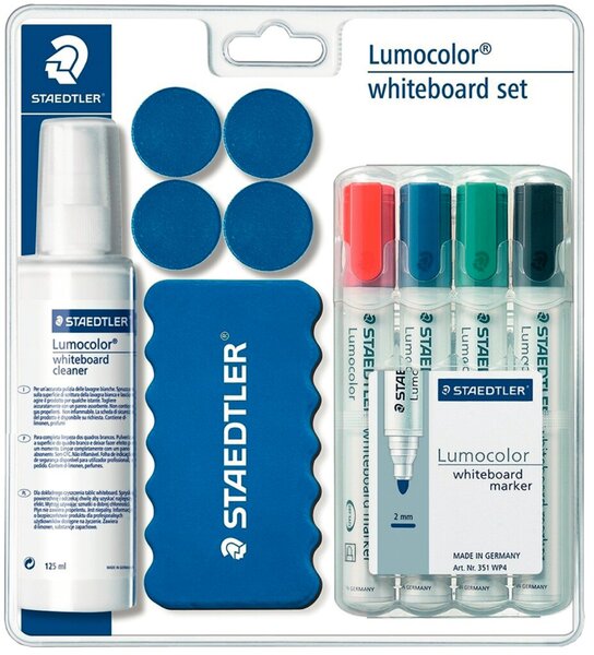 Image STAEDTLER Whiteboardmarker Lumocolor Whiteboard Set 613 S Schwarz, Blau, Rot, G