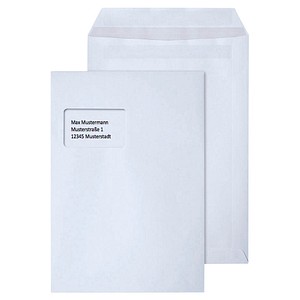 Image STEINMETZ Versandtaschen DIN C4 mit Fenster weiß 250 St.