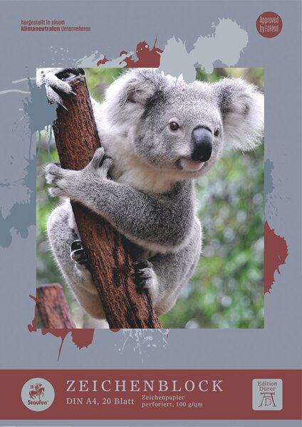 Image Dürer Zeichenblock A4, 20 Blatt 100 g/qm, perforiert, 4 Motive