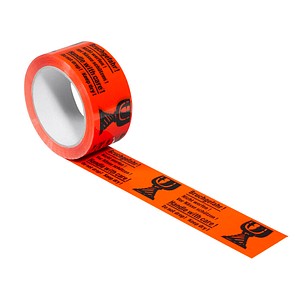 Image SUPRA Warnklebeband Bruchgefahr! Nicht werfen! leuchtorange 50,0 mm x 66,0 m 1 Rolle
