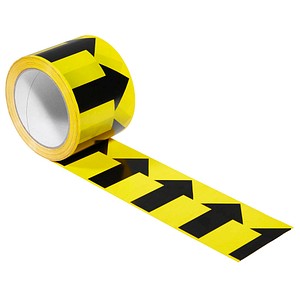 Image SUPRA Warnklebeband Pfeil Pfeile (quer) gelb/schwarz 75,0 mm x 66,0 m 1 Rolle