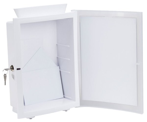 Image Sammelbox abschließbar, weiß, zum Hinstellen oder zur Wandmontage