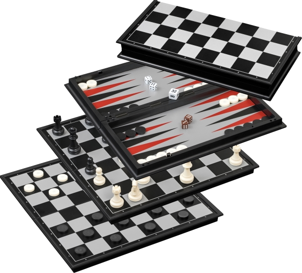 Image Schach-Backgammon-Dame-Set magnetisch, Nr: 2506