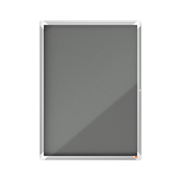 Image Schaukasten Premium Plus Filz, mit Klapptür, 9xA4, grau