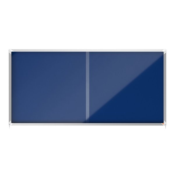 Image Schaukasten Premium Plus Filz, mit Schiebetür, 27xA4, blau