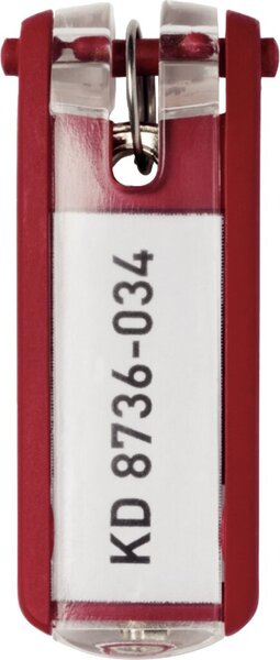 Image Schlüsselanhänger Key Clip rot aus Kunststoff mit sichtbarem