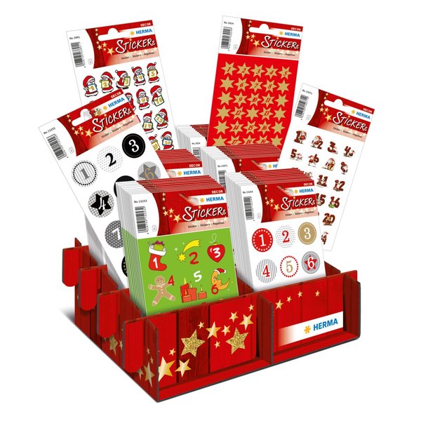 Image Schmucketikett Sortiment DECOR Adventskalenderzahlen 60 Pack