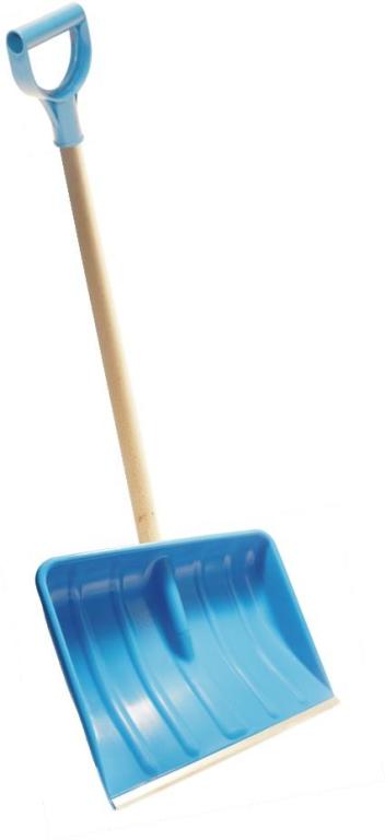 Image Schneeschieber 48 cm breit, blau mit Alukante<br>komplett mit Holzstiel und Kunststoffgriff