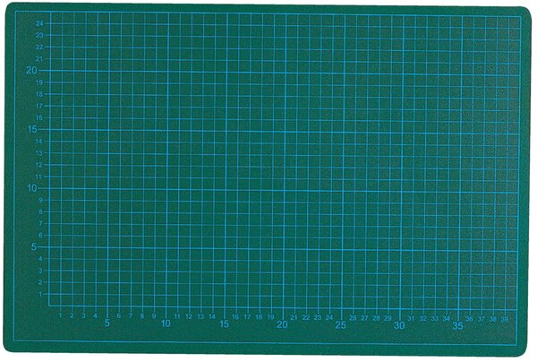 Image Schneidematte, 90x60cm, grün/schwarz 5-lagig, bedruckt mit 10-und 50mm