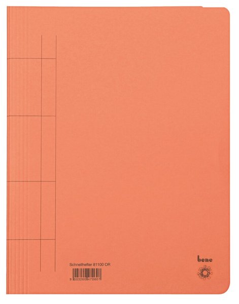 Image Schnellhefter, A4, 250g/m2, orange kaufm. Heftung, für ca. 250 Blatt