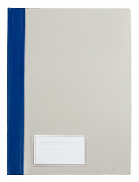 Image Schnellhefter A4, mit Einsteckfach, blau, transparenter Deckel, PVC