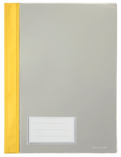 Image Schnellhefter A4, mit Einsteckfach, gelb, transparenter Deckel, PVC