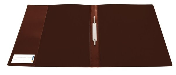 Image Schnellhefter A4 transluzent, PP, braun, farbiger Vorder-/Rückdeckel