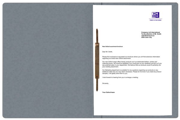 Image Schnellhefter, DIN A4, 390g, grau für ca. 200 DIN A4-Blätter, kaufm.