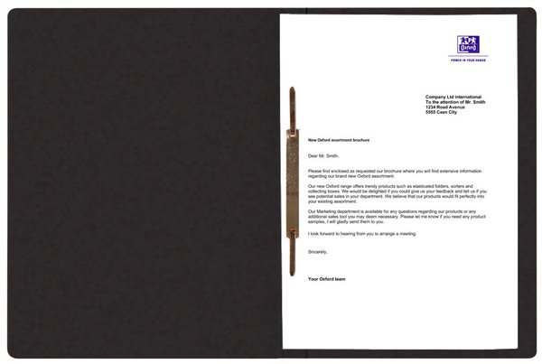 Image Schnellhefter, DIN A4, 390g, schwarz für ca. 200 DIN A4-Blätter, kaufm.