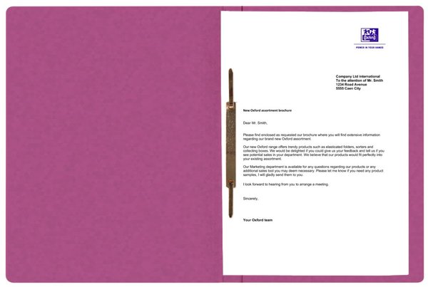 Image Schnellhefter, DIN A4, 390g, violett für ca. 200 DIN A4-Blätter, kaufm.