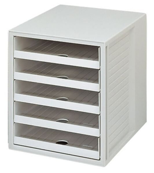 Image Schrankset grau/grau A4 5 Schübe offen