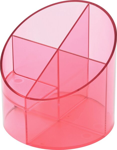 Image Schreibgeräte Multiköcher rot transluzent, 4 Fächer, Ø110mm