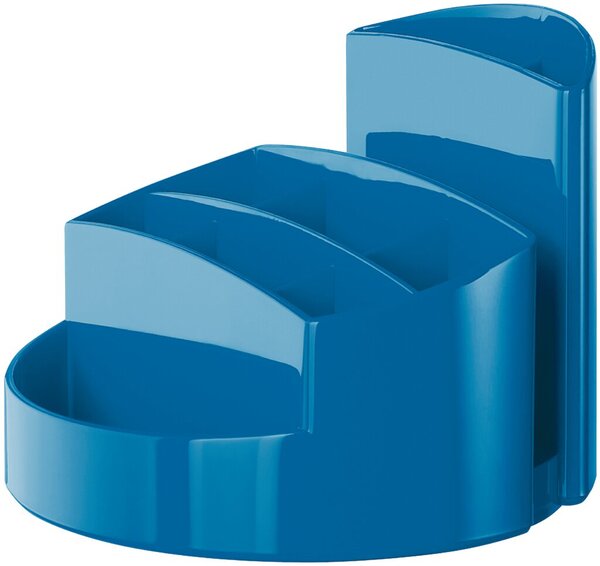 Image Schreibtisch-Köcher Rondo blau 9 Fächer, 140x140x109mm, Kunststoff