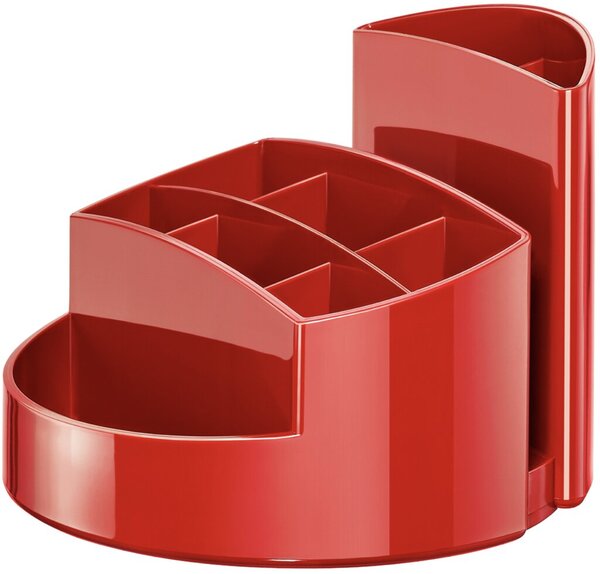 Image Schreibtisch-Köcher Rondo rot 9 Fächer, 140x140x109mm, Kunststoff