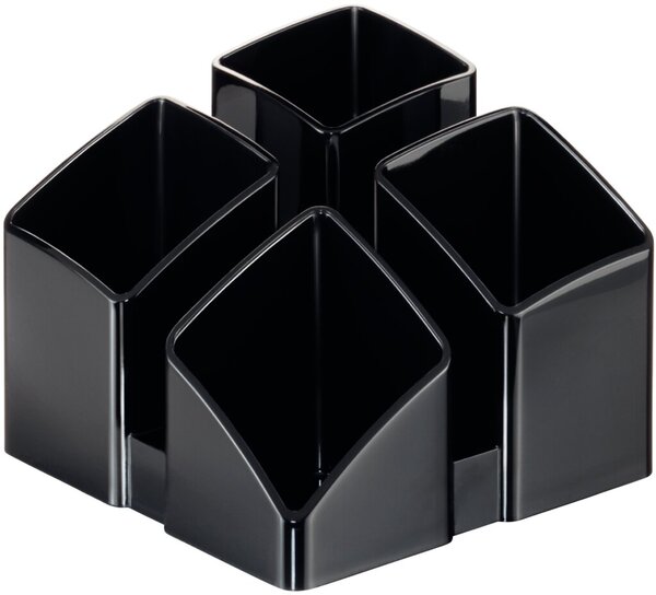 Image Schreibtischköcher Scala, schwarz 4 Fächern inkl. Brief- und Kartenfach