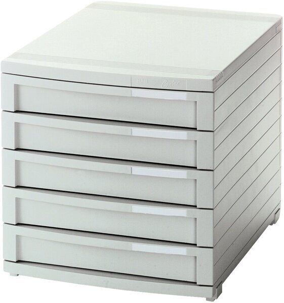 Image Schubladenbox CONTUR lichtgrau B4 5 Schübe geschlossen