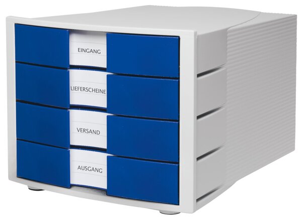 Image Schubladenbox Impuls lgrau/blau 4 Schübe geschlossen