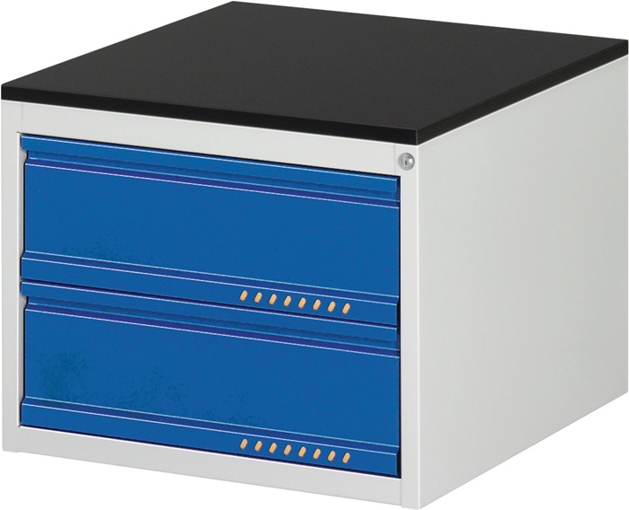 Image Schubladenschrank BK 650 H460xB580xT650mm grau/blau Schubl.Einfachauszug PROMAT