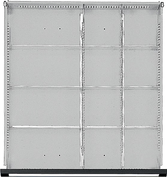 Image Schubladenunterteilungsmaterial Front-H.60mm 1/2-1/4 Teilung