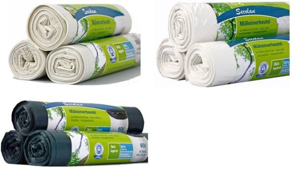 Image Secolan Mülleimerbeutel, naturweiß, 35 Liter (8009169)