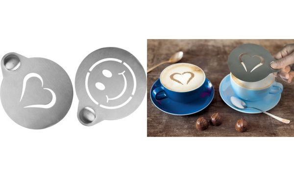 Image Securit Kaffee-Schablonen-Set, aus Edelstahl (70020325)