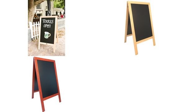 Image Securit Kundenstopper DELUXE, mit K reideoberfläche, buche (70020010)