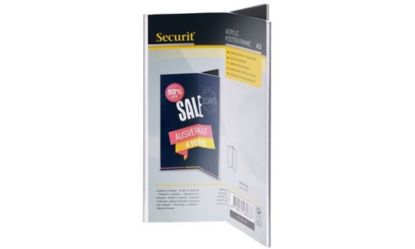 Image Securit Tischaufsteller ACRYLIC, DI N A5 hoch, dreiseitig (70020192)
