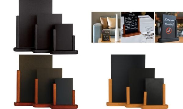 Image Securit Tischaufsteller ELEGANT, kl ein, teak (70020039)