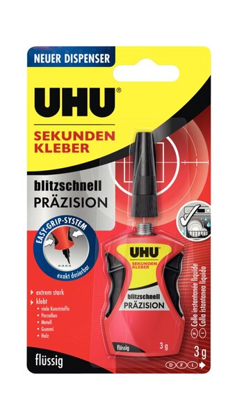 Image Sekundenkleber UHU Präzision flüssig Infokarte 3g