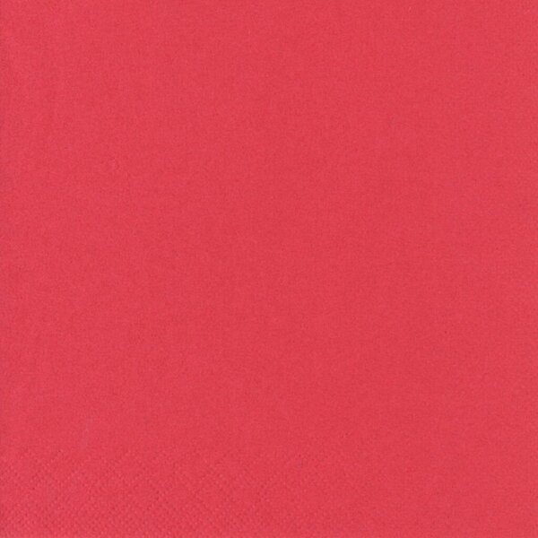 Image Servietten 33x33cm 1/4 Falz 3lag. rot unifarbig
